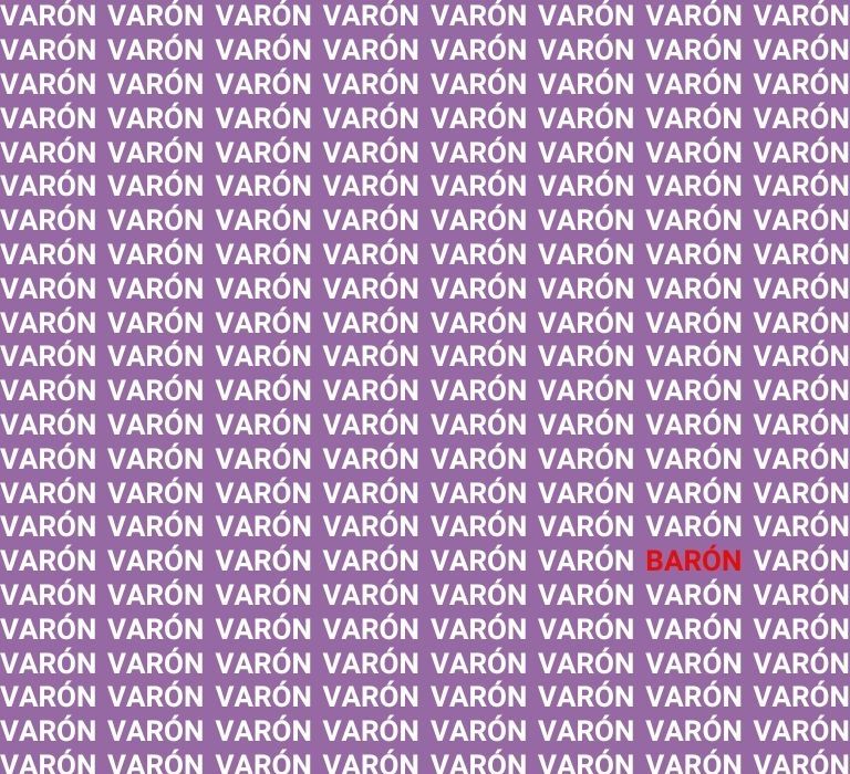 resolucion del acertijo visual palabra baron