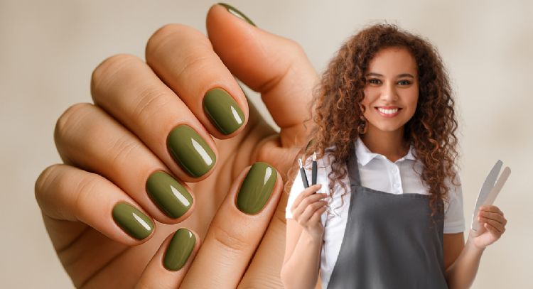 Verde olivo: los diseños de manicura que rejuvenecen y marcan tendencia