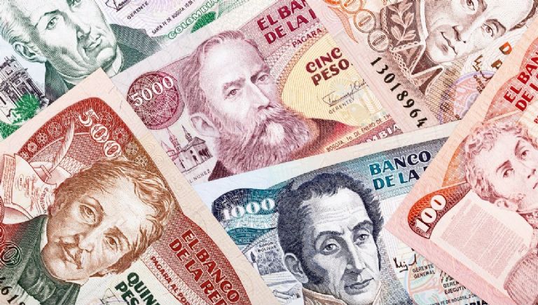 billetes colombianos de la familia antigua banco de la republica colombia