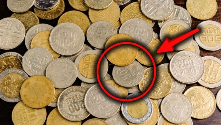 monedas colombianas de 5 centavos de 1918 y 1924