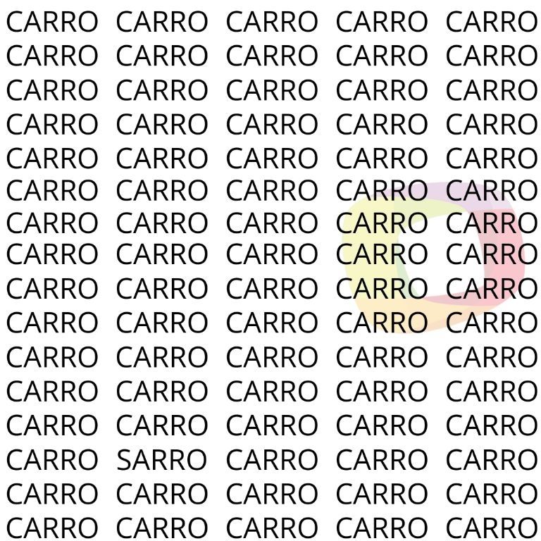 acertijo visual palabra carro