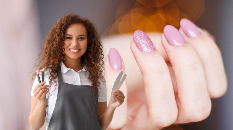 4 diseños con glitter para uñas almendra que sí puedes llevar en ocasiones formales