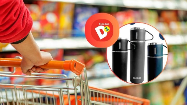Tiendas D1 remata termo de acero inoxidable con capacidad para mantener la temperatura hasta por 12 horas