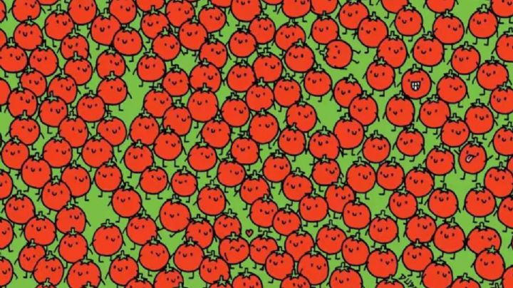 ¿Ves la manzana entre los tomates? El acertijo visual que solo el 5% de las personas resuelve en 5 segundos
