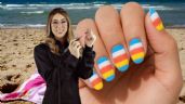 Foto ilustrativa de la nota titulada: Beach towel nails conquistan el diseño de manicura en agosto 2025