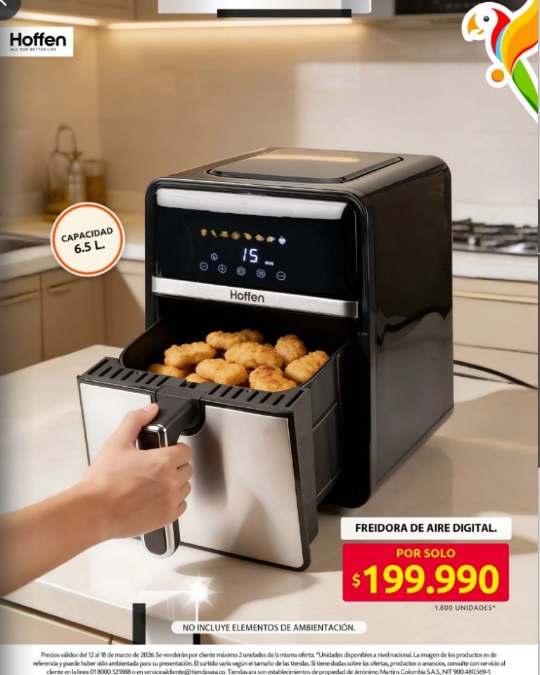 oferta de freidora de aire en tiendas ara en marzo 2026 colombia