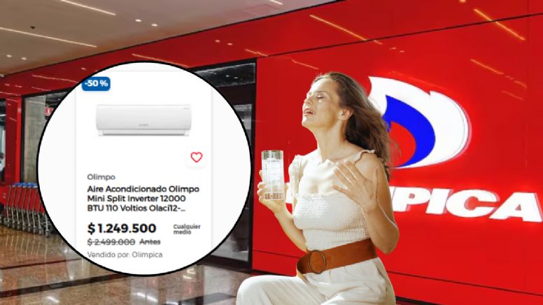Oferta de Olímpica en aires acondicionados con descuento del 50%: hasta el martes 31 de marzo
