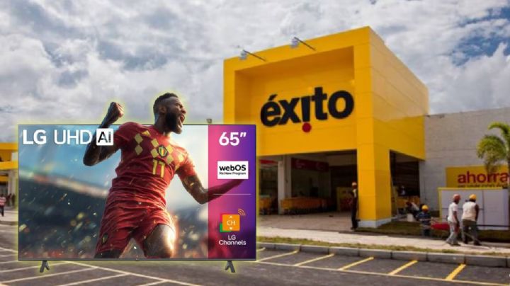 Éxito liquida pantalla LG de 65 pulgadas; tiene resolución 4K, experiencia visual superior y sonido