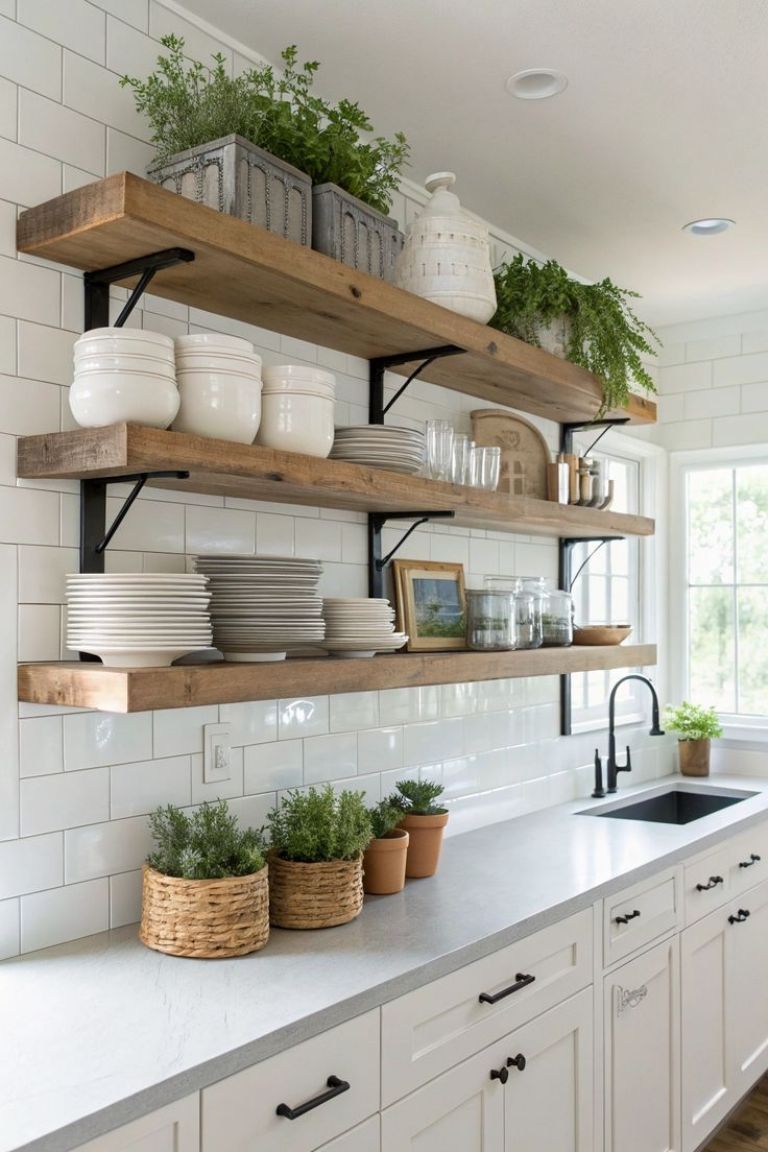 cocina con estanterias abiertas tendencias 2026 diseno de interiores