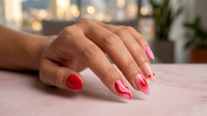 Los 5 diseños de uñas rojo con rosa, la combinación más aesthetic en abril 2026; son simples y originales