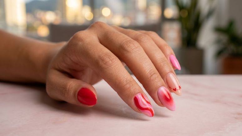 Los 5 diseños de uñas rojo con rosa, la combinación más aesthetic en abril 2026; son simples y originales