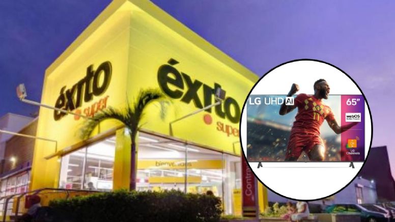 Supermercado Éxito lanza a precio de regalo pantalla Smart TV LG de 65 pulgadas con descuento: con tecnología 4K y sonido envolvente
