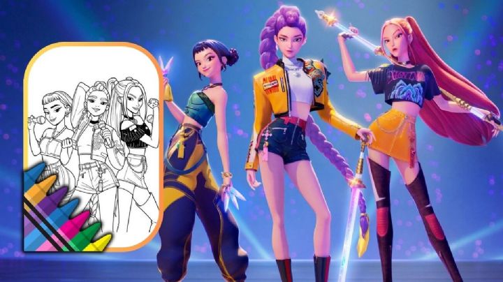 Día de la Niñez: 3 imágenes ideales para imprimir y colorear de ‘Las Guerreras K-Pop’