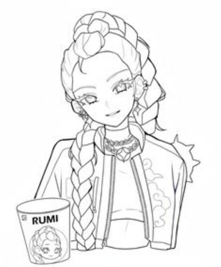 imagenes de las guerreras k pop para imprimir y colorear