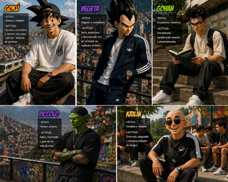personajes de dragon ball z si hubieran nacido en medellin