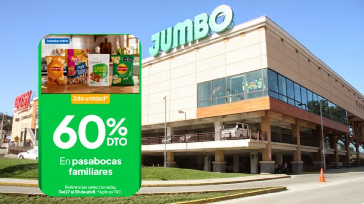Ofertas en Jumbo de 60% de descuento al 2do producto: promoción válida hasta el jueves 30 de abril