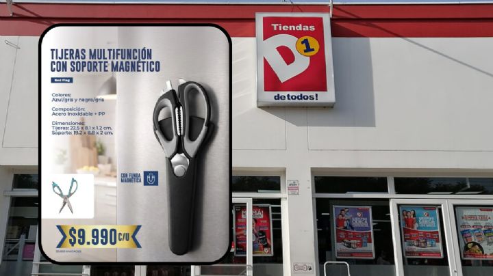 D1 tiene la tijera multifunción ideal para la cocina: de acero inoxidable y con soporte incluído