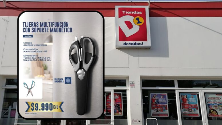 D1 tiene la tijera multifunción ideal para la cocina: de acero inoxidable y con soporte incluído